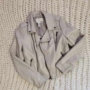 Silver faux leather jacket